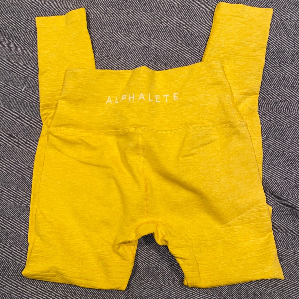 Alphalete yellow revival leggings